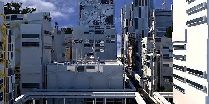Future City B 1 3D model 6