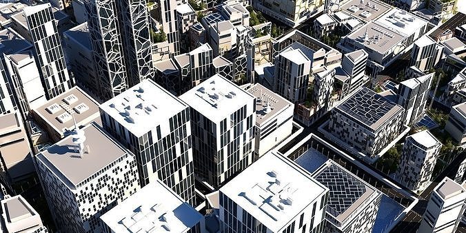 Future City B 1 3D model 7