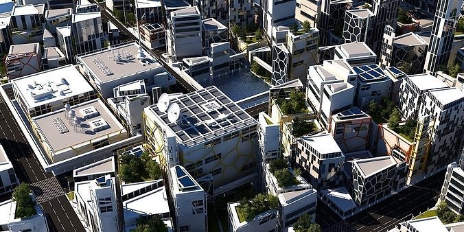 Future City B 1 3D model 5