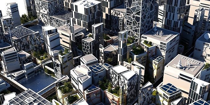 Future City B 1 3D model 4