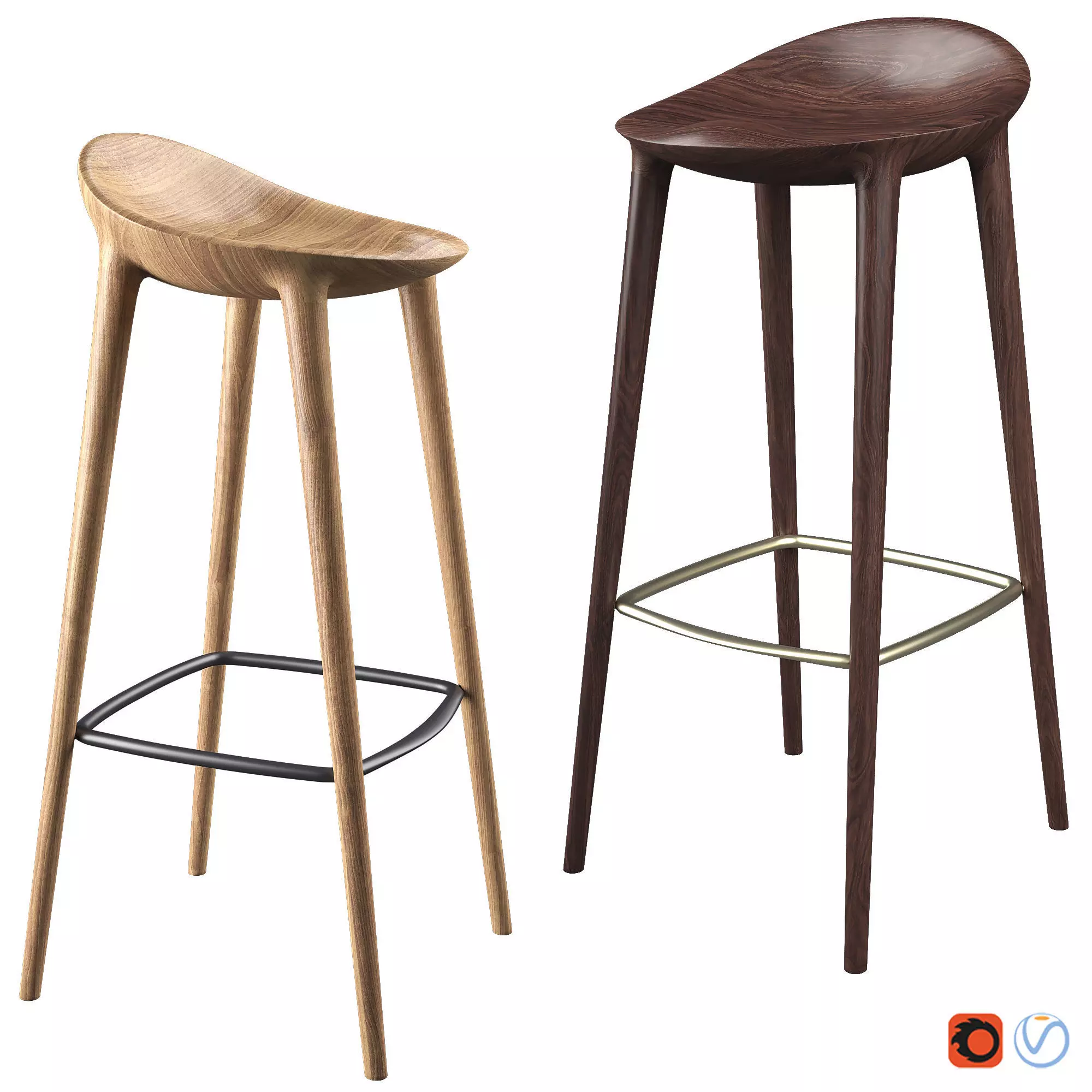 Bar Stool by Inoda and sveje 3D model_0