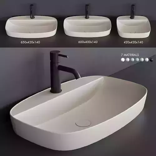 Ceramica Catalano Green Lux Colori Semi-inset Washbasin