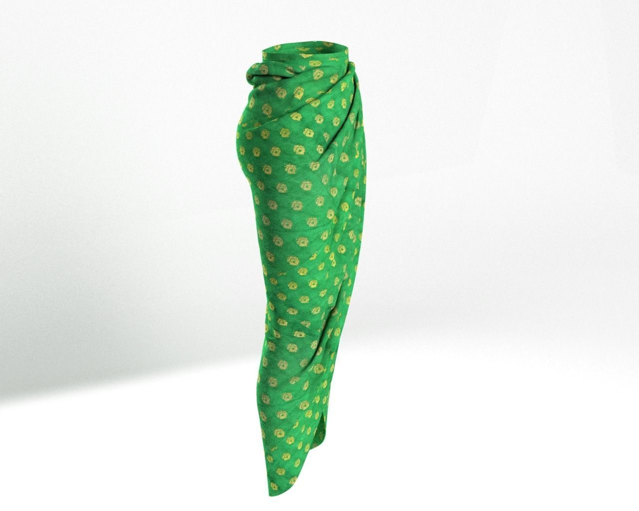 Stylish Designer Women Wrap Skirt 3D model_3