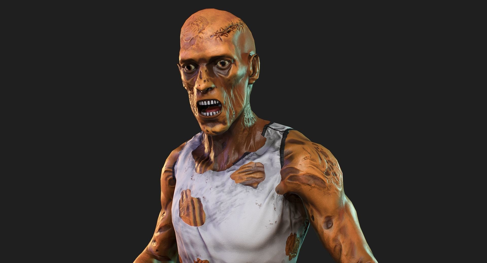 Zombie Low-poly 3D model_8