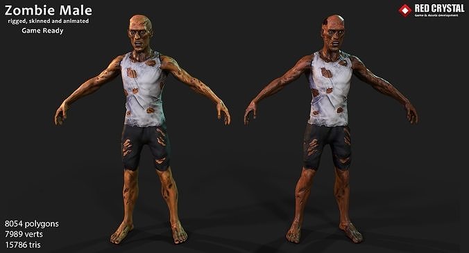 Zombie Low-poly 3D model
