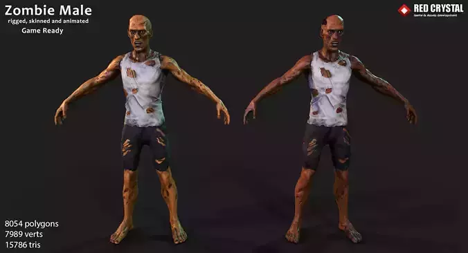 Zombie Low-poly 3D model