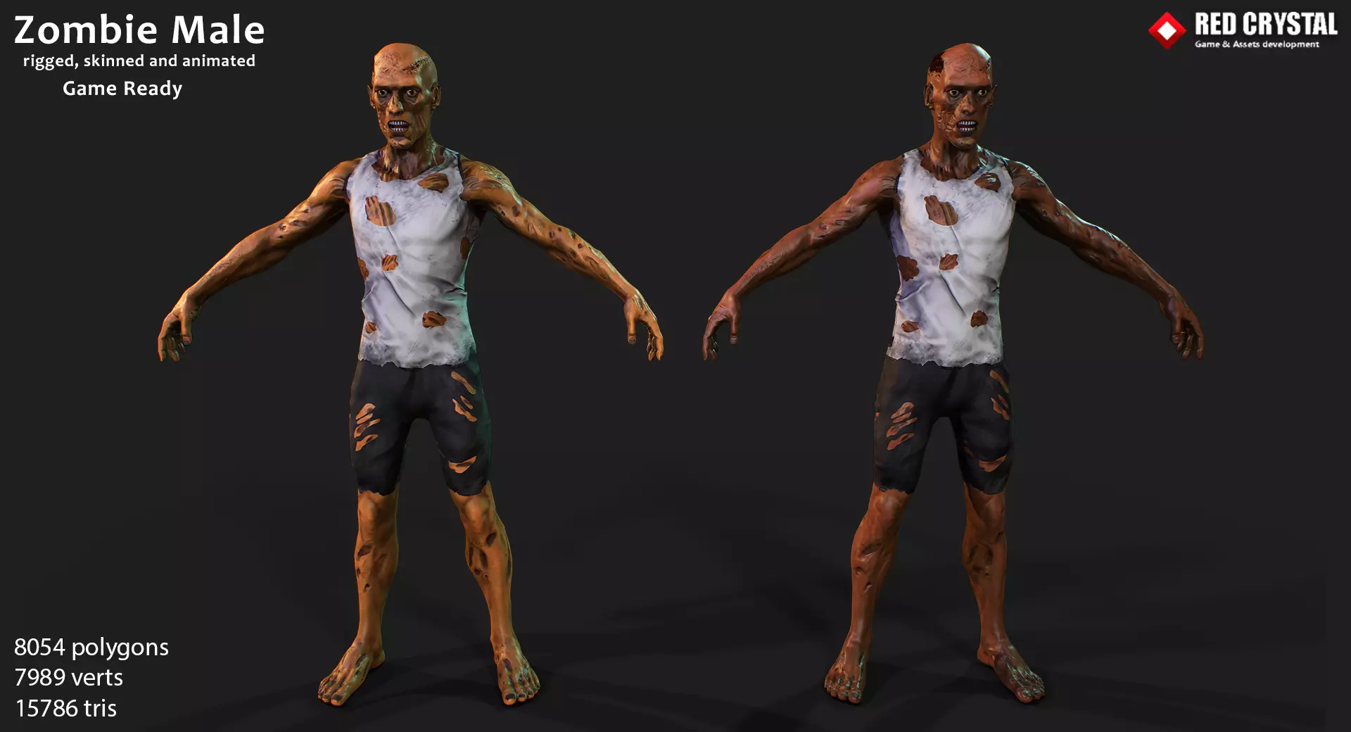 Zombie Low-poly 3D model_0