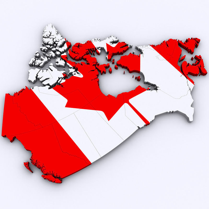 Map of Canada 3D model_1