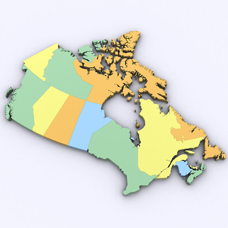 Map of Canada 3D model_2