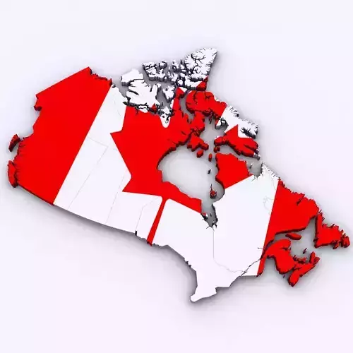 Map of Canada 3D model