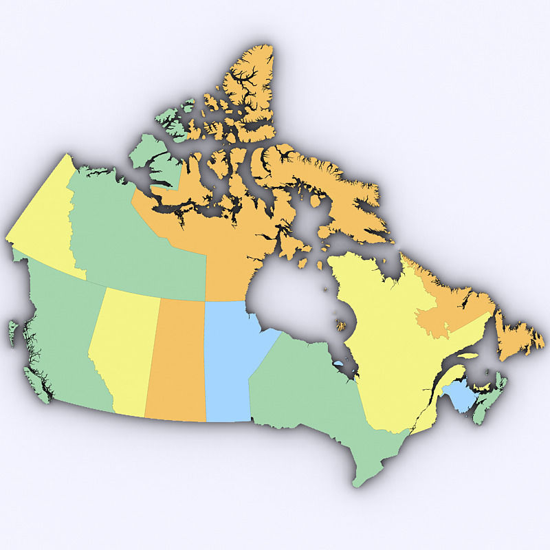 Map of Canada 3D model_4