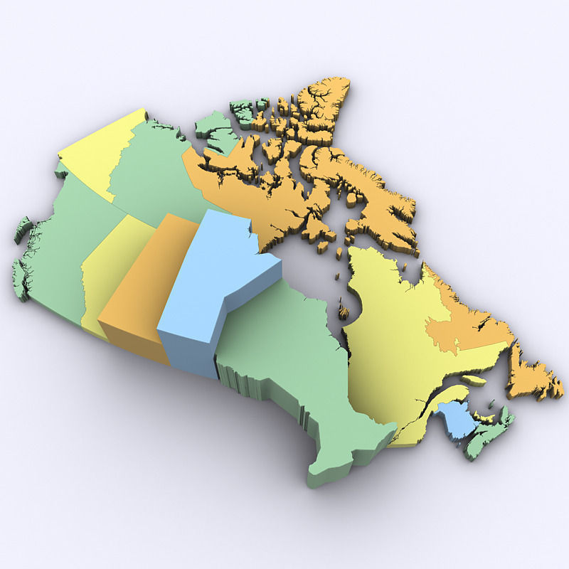 Map of Canada 3D model_3