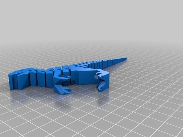 Raptor tyrannosaurus rex magnet 3D model_9