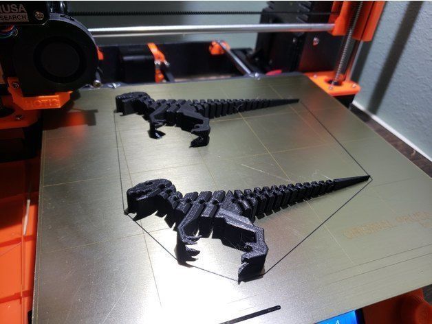 Raptor tyrannosaurus rex magnet 3D model_8