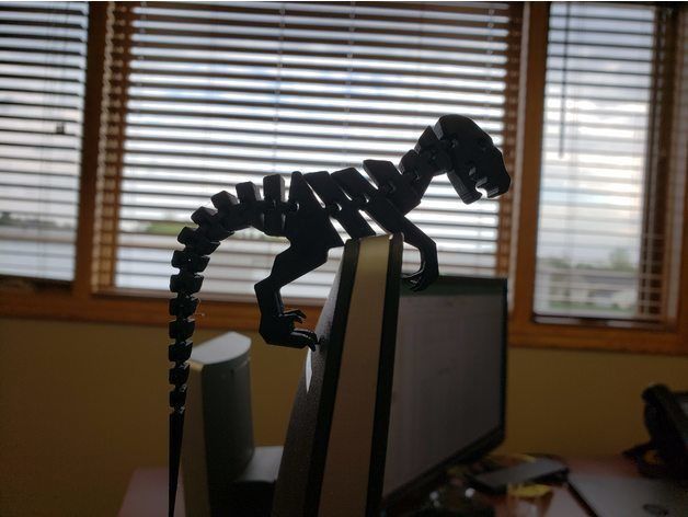 Raptor tyrannosaurus rex magnet 3D model_3