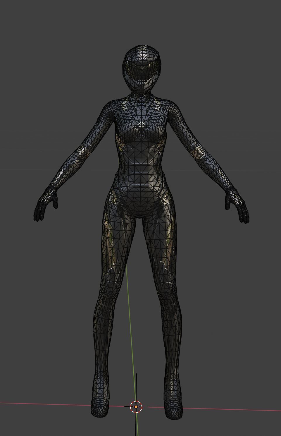 Scifi Armored Girl lowpoly Low-poly 3D model_5