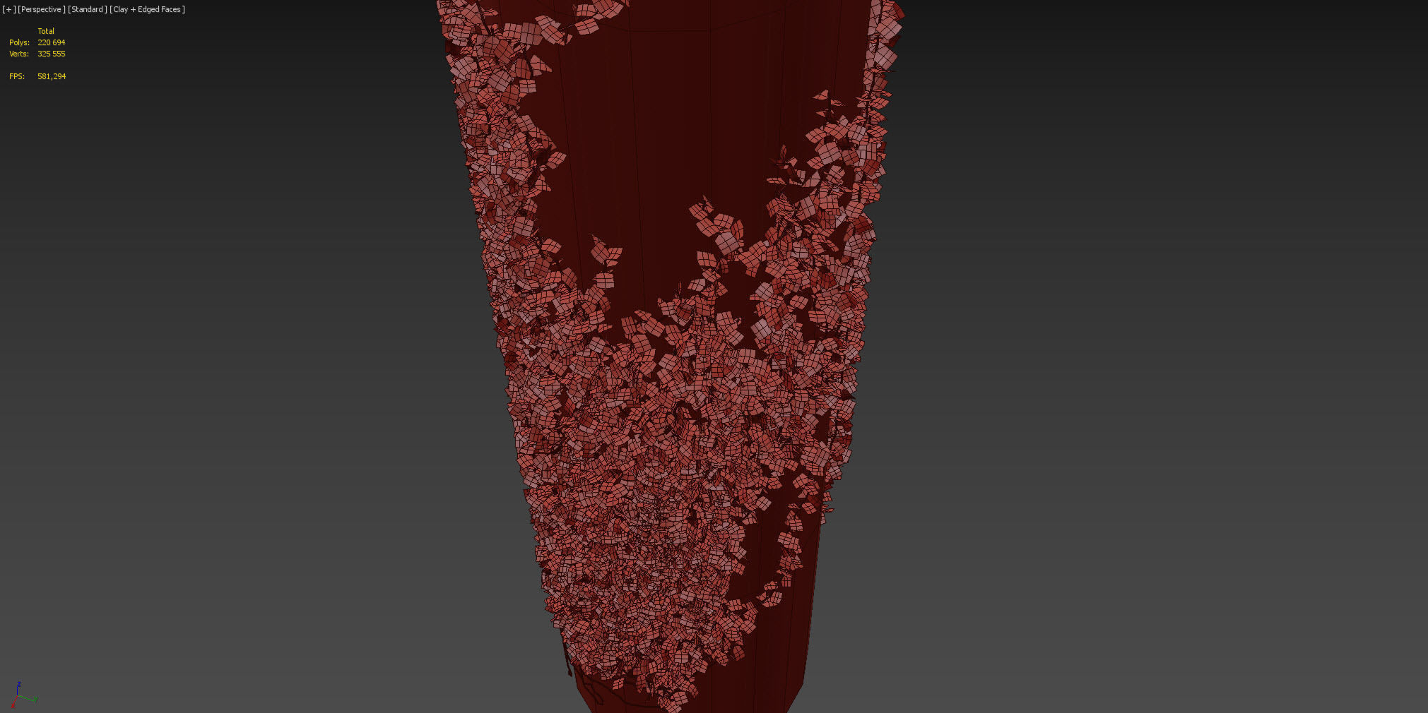 Ivy winding on a pillar 3D model_6