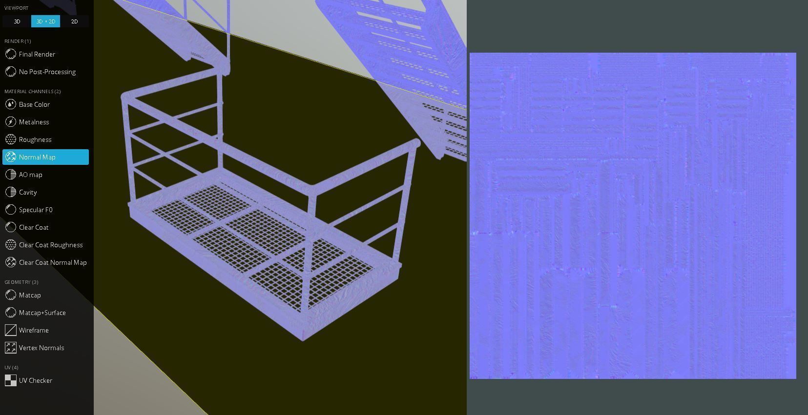 Modular Industrial Staircase Rusted Version - High-Poly 3D model_11