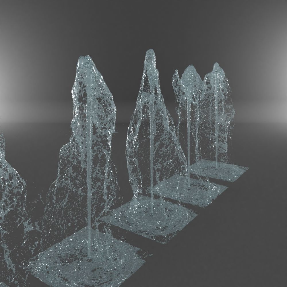 Water Jet Exterior Fountains Pack 3 3D model_8