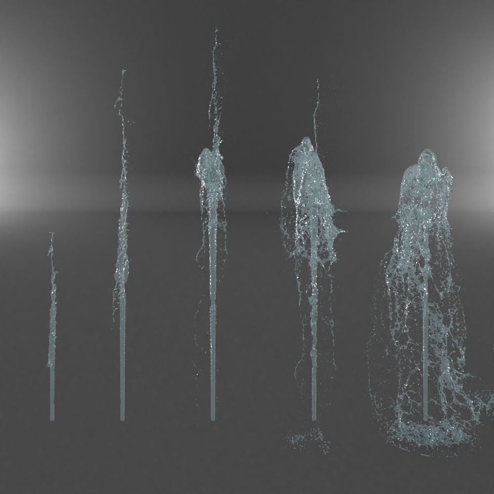 Water Jet Exterior Fountains Pack 3 3D model_2