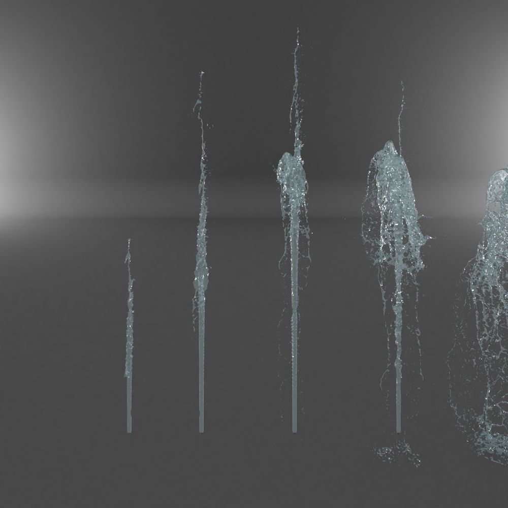 Water Jet Exterior Fountains Pack 3 3D model_5