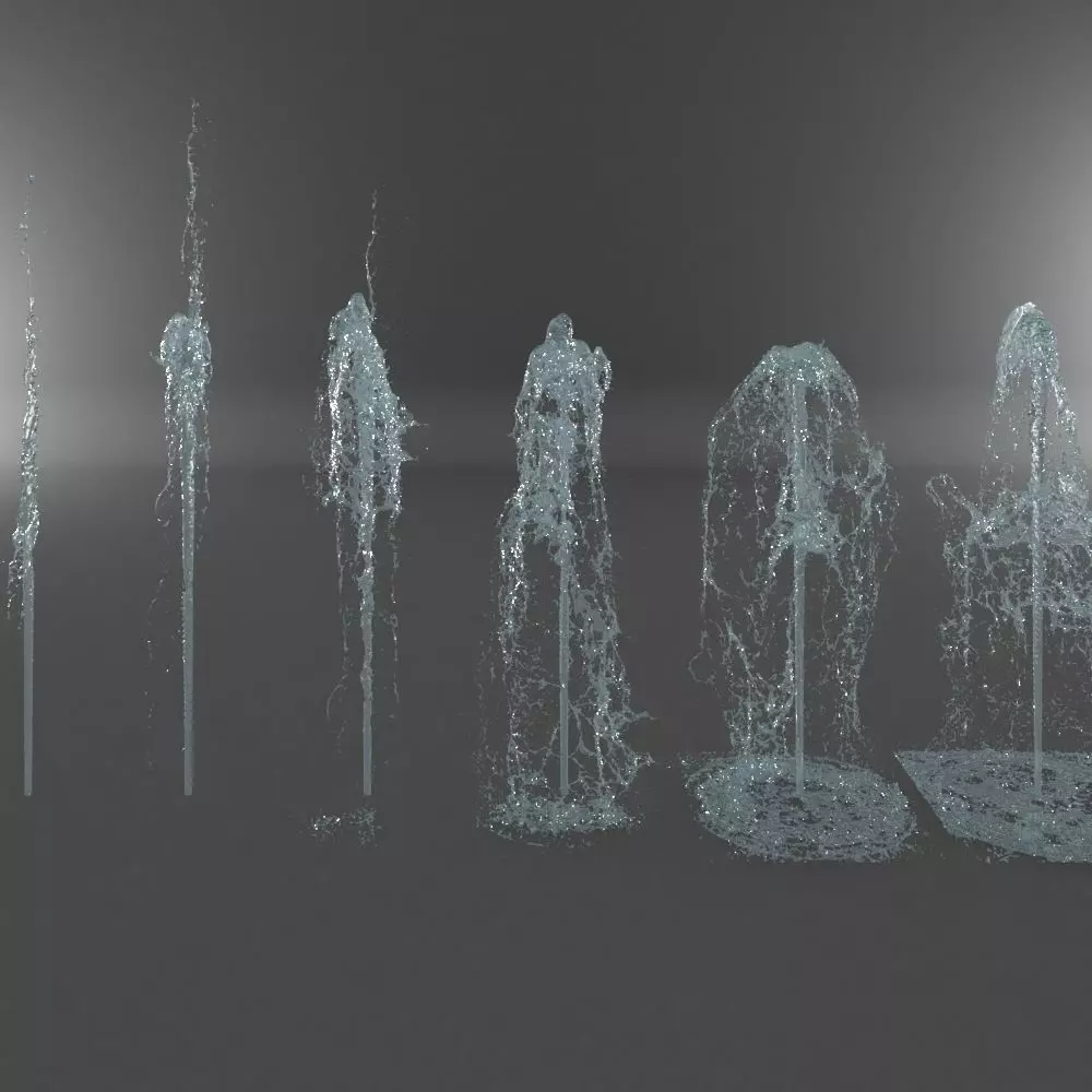 Water Jet Exterior Fountains Pack 3 3D model_0