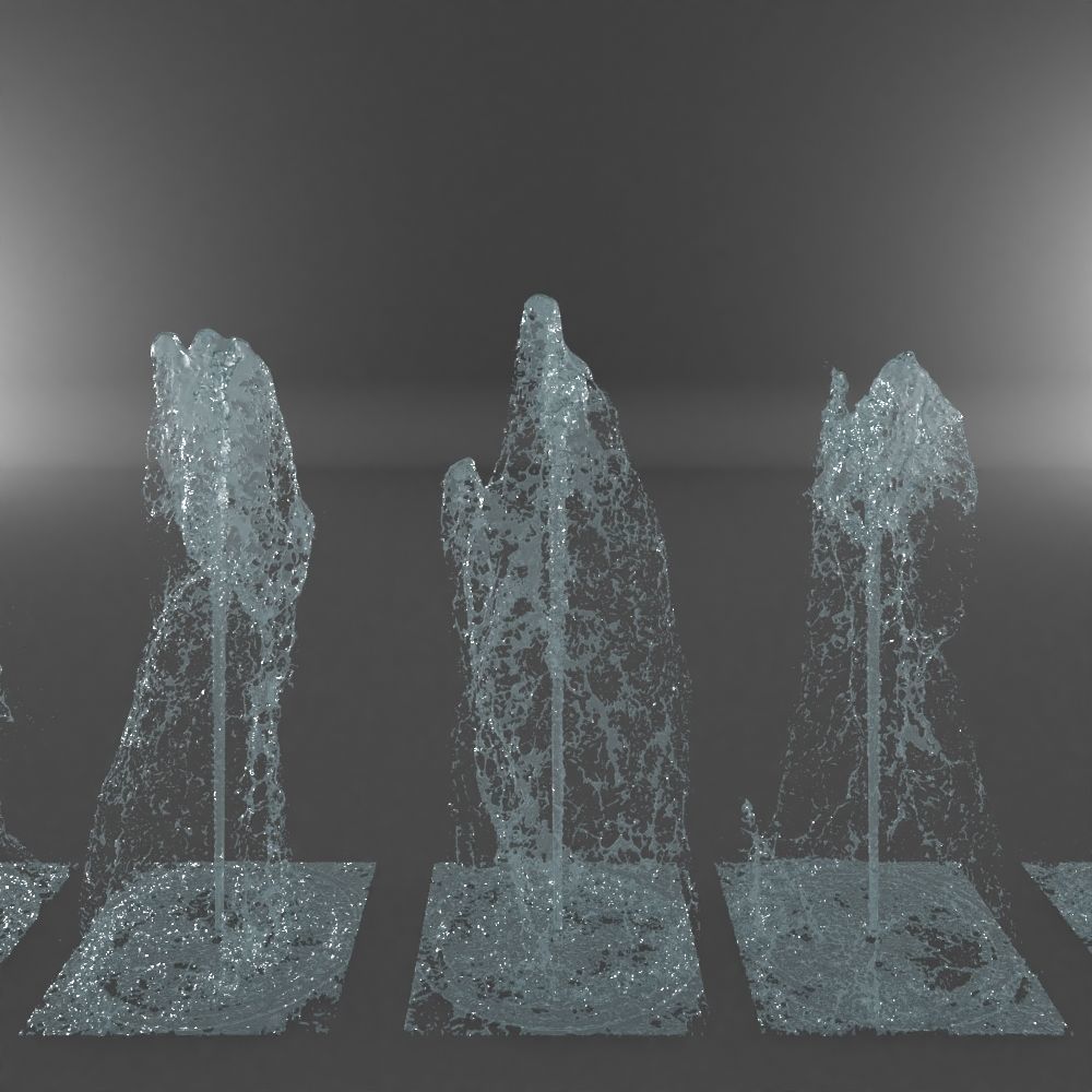 Water Jet Exterior Fountains Pack 3 3D model_3