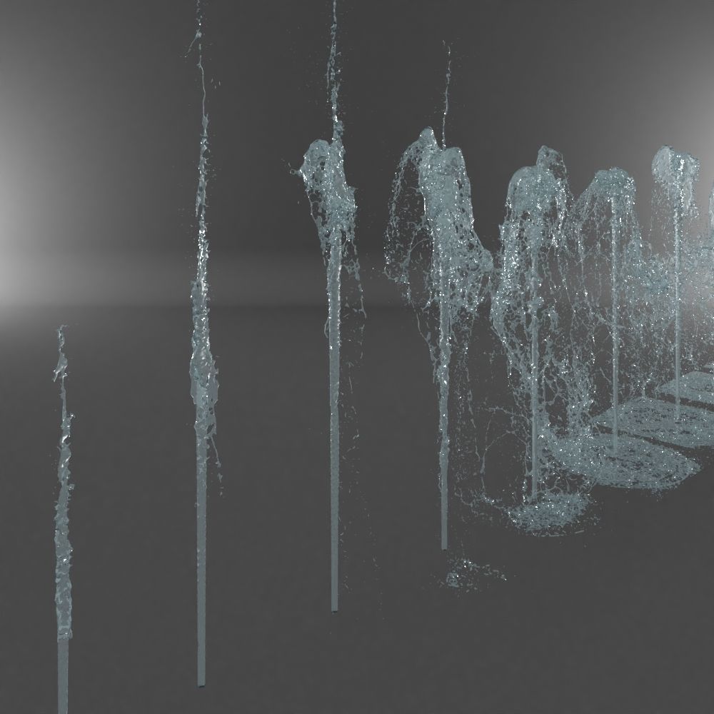 Water Jet Exterior Fountains Pack 3 3D model_6
