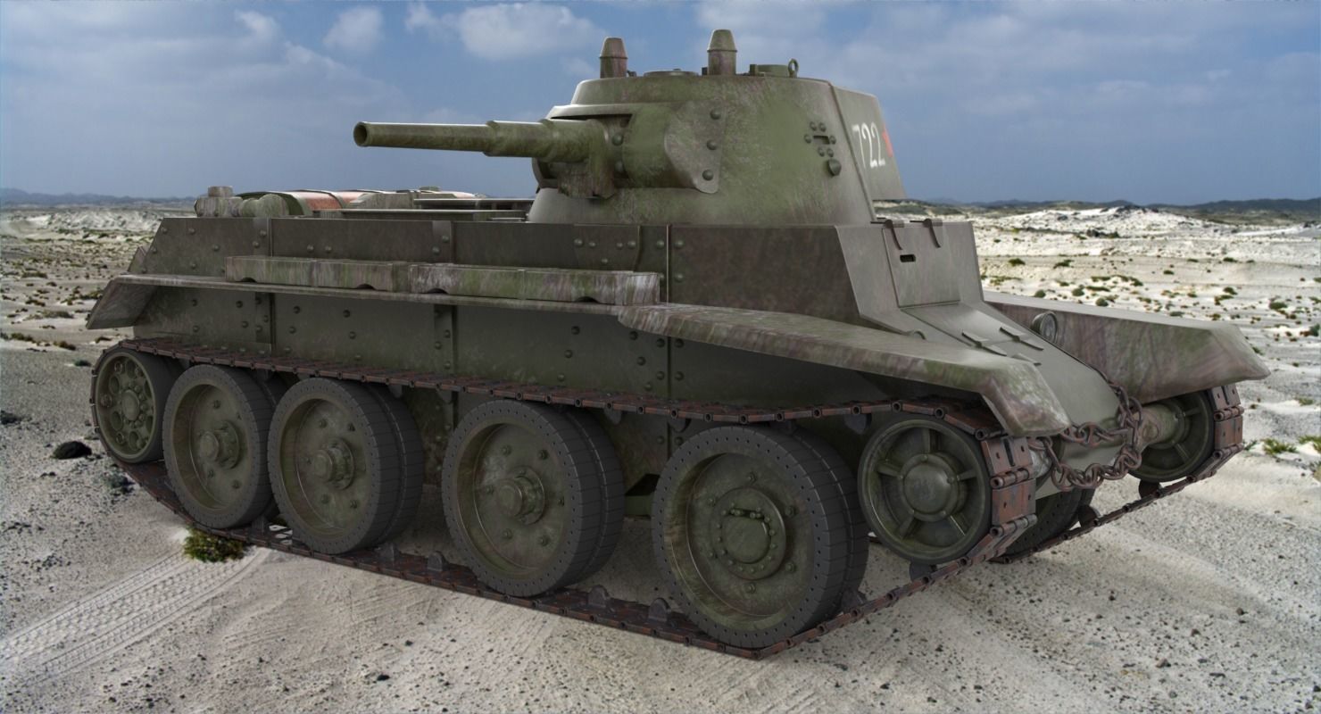Tank BT 7 Arnold 3D model_2