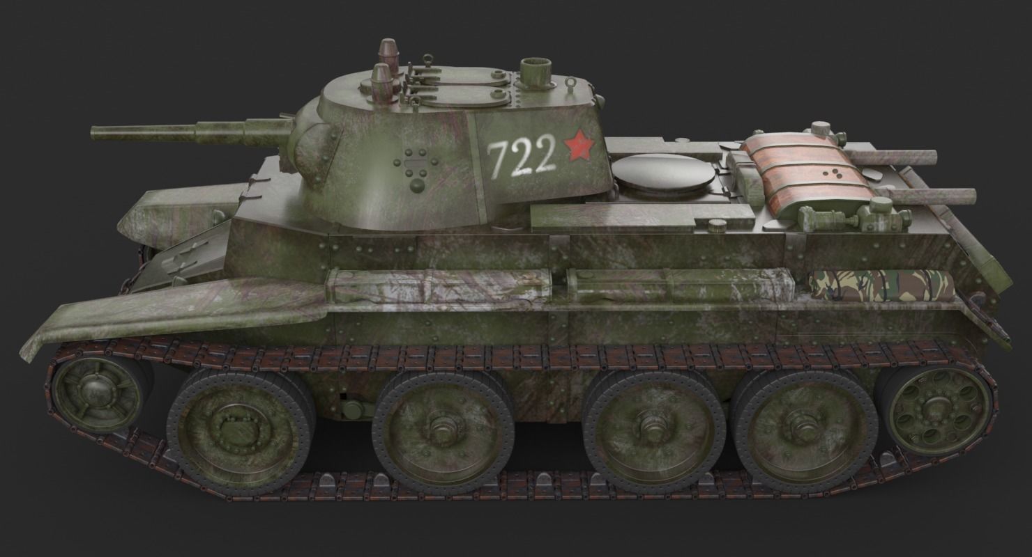 Tank BT 7 Arnold 3D model_6
