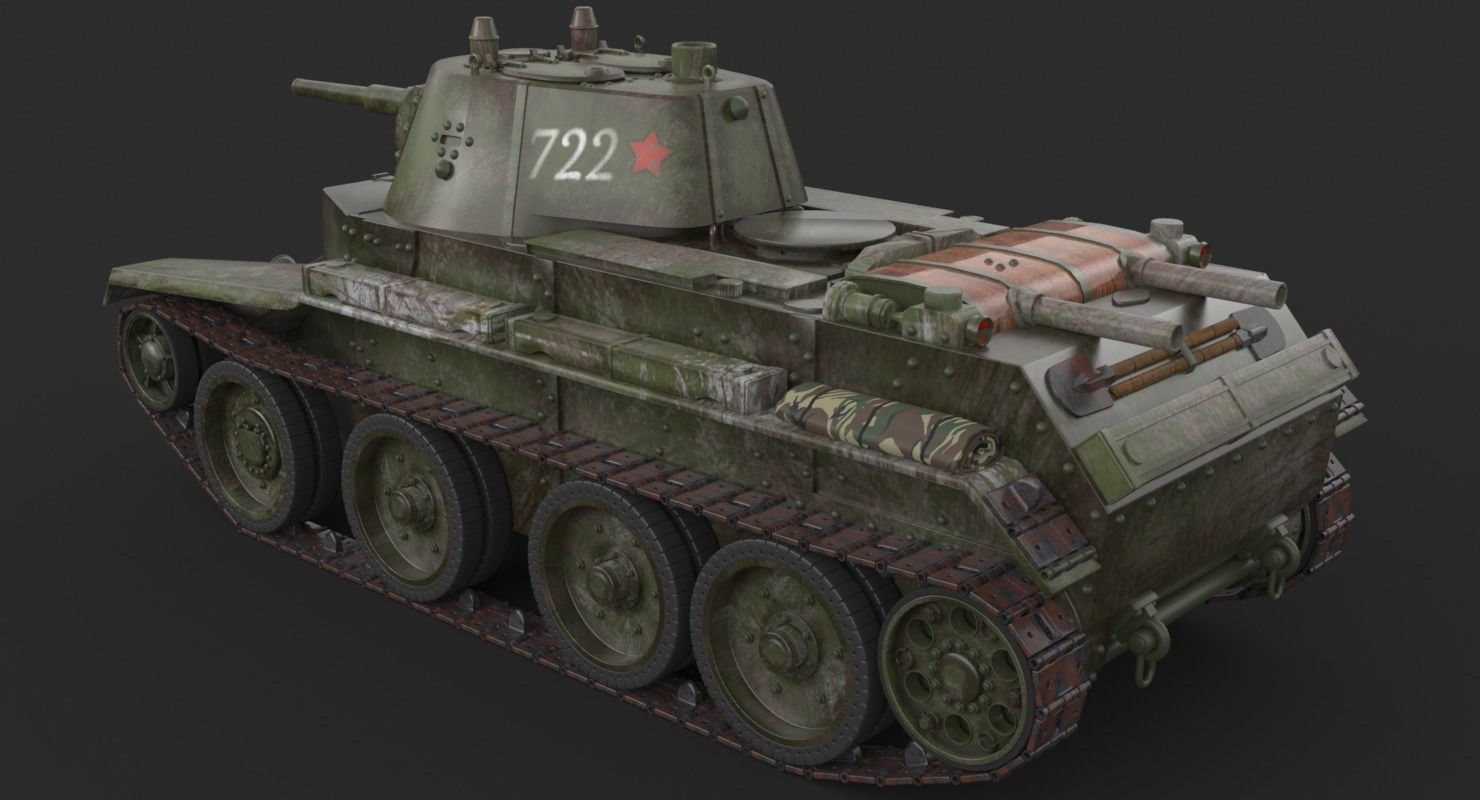 Tank BT 7 Arnold 3D model_7