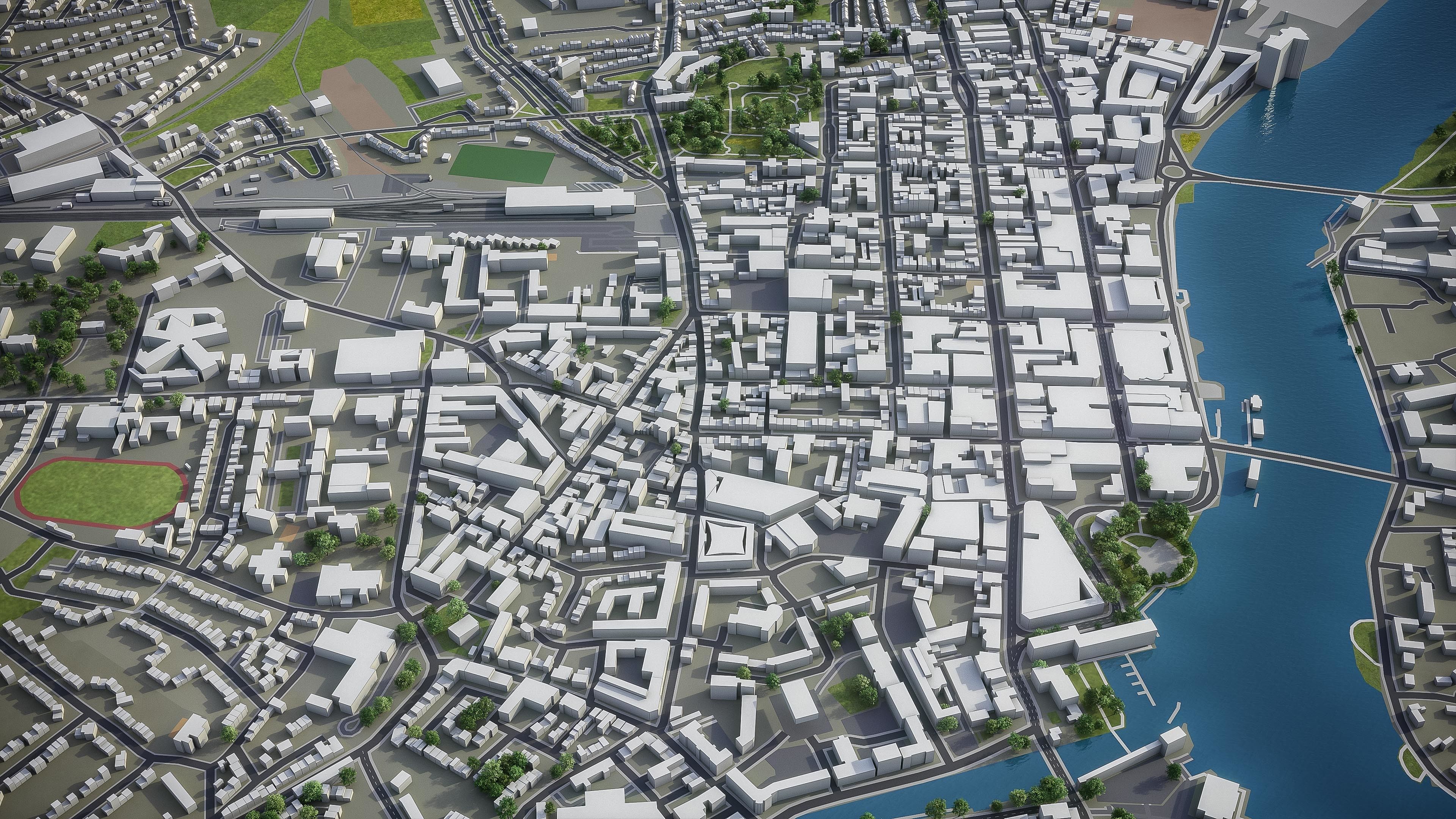 Limerick - 3D City Model Low-poly 3D model_5