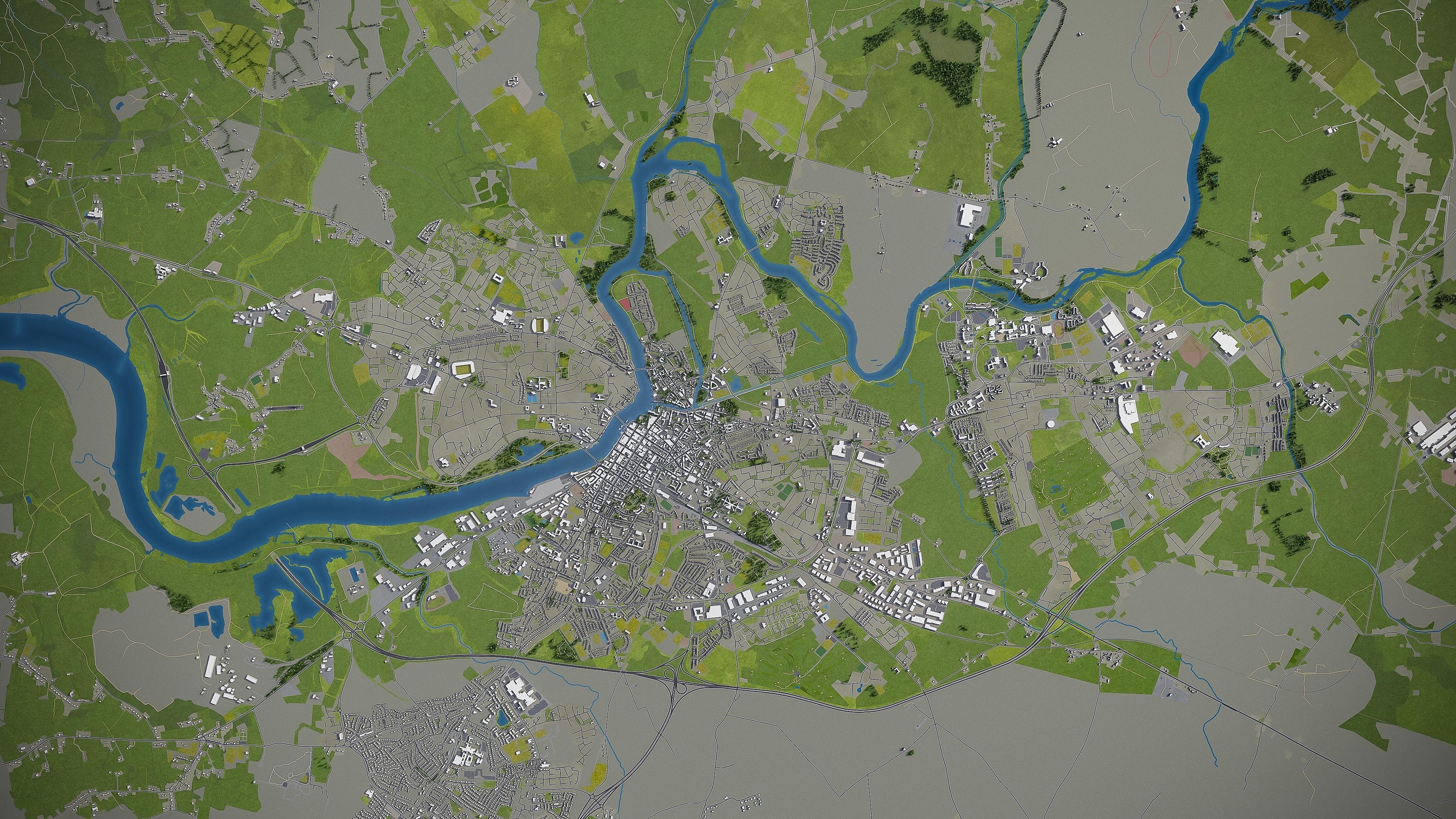 Limerick - 3D City Model Low-poly 3D model_13