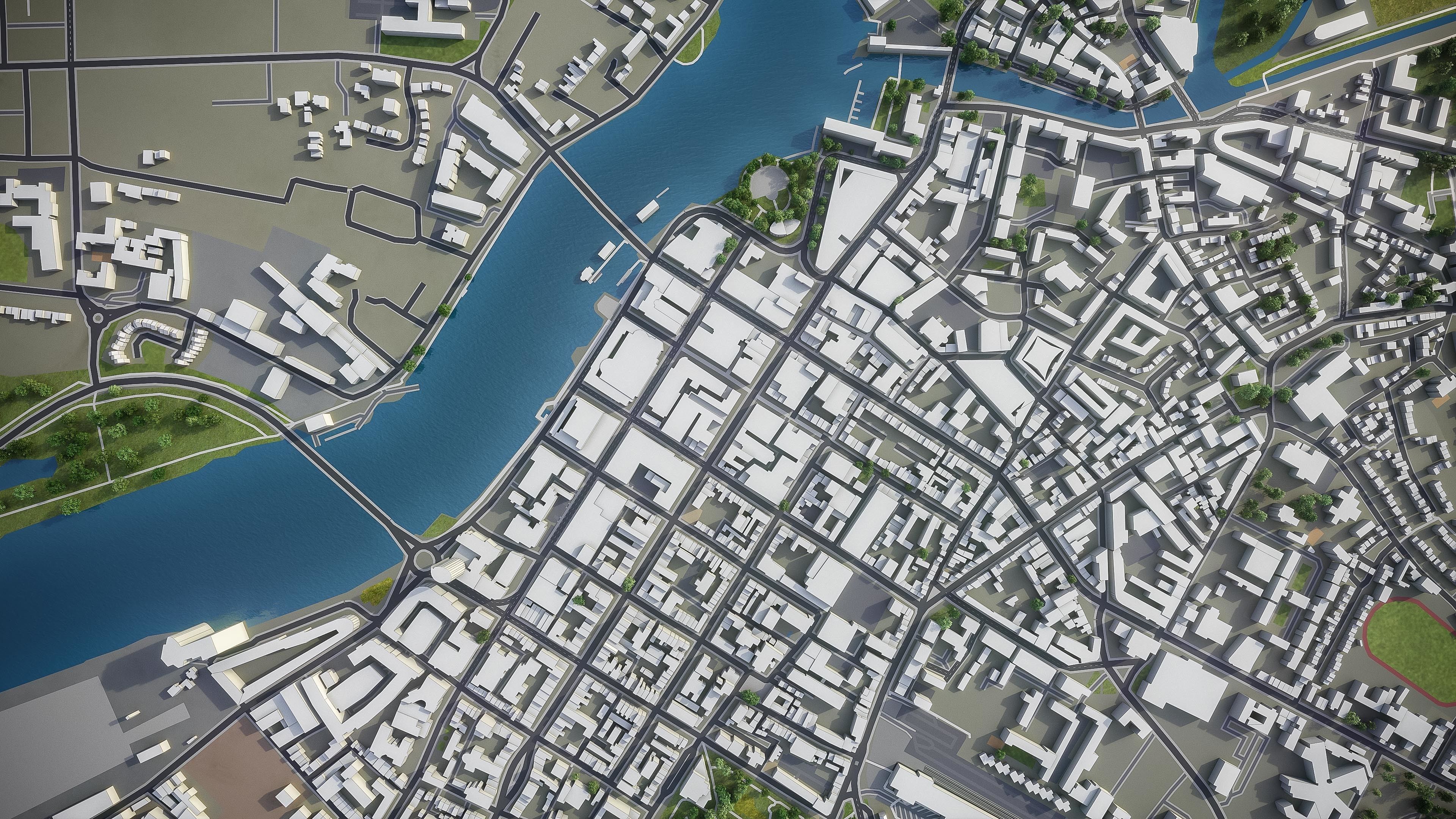 Limerick - 3D City Model Low-poly 3D model_9