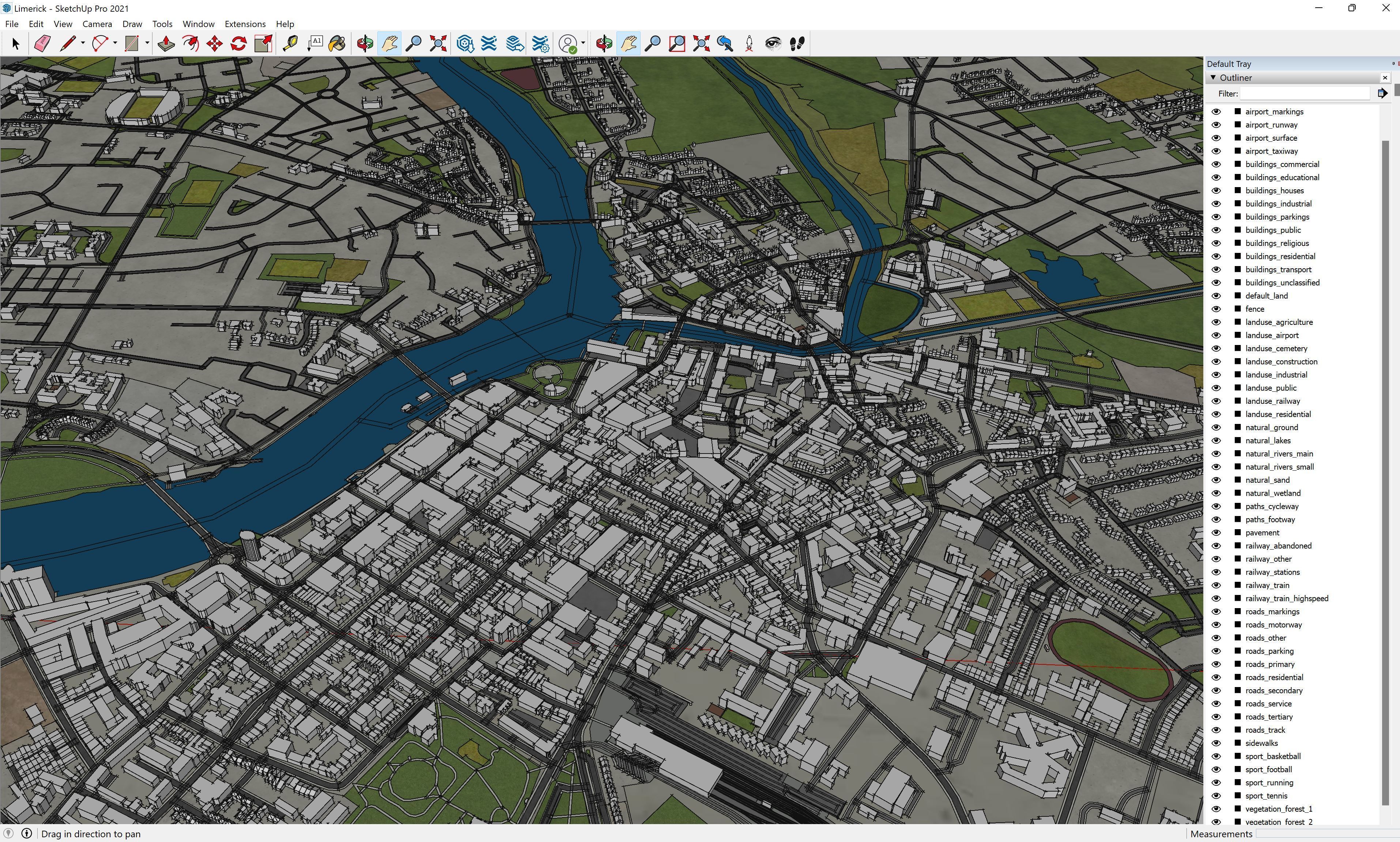 Limerick - 3D City Model Low-poly 3D model_12