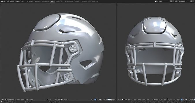 Football Helmet 3D print model