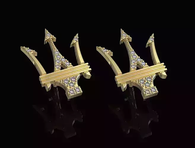 Poseidon Earrings 3D print model