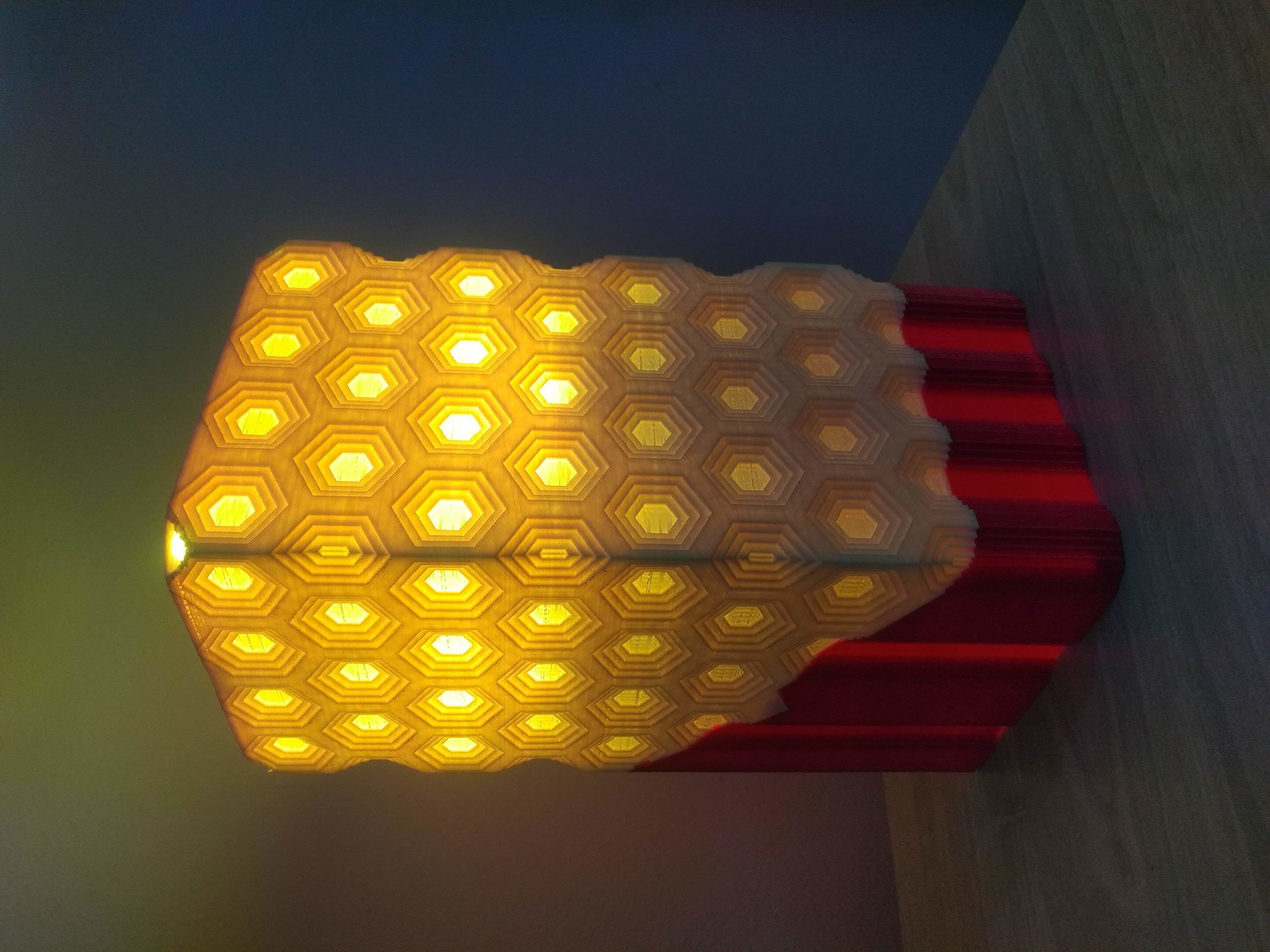 desk lamp hex  3D print model_9