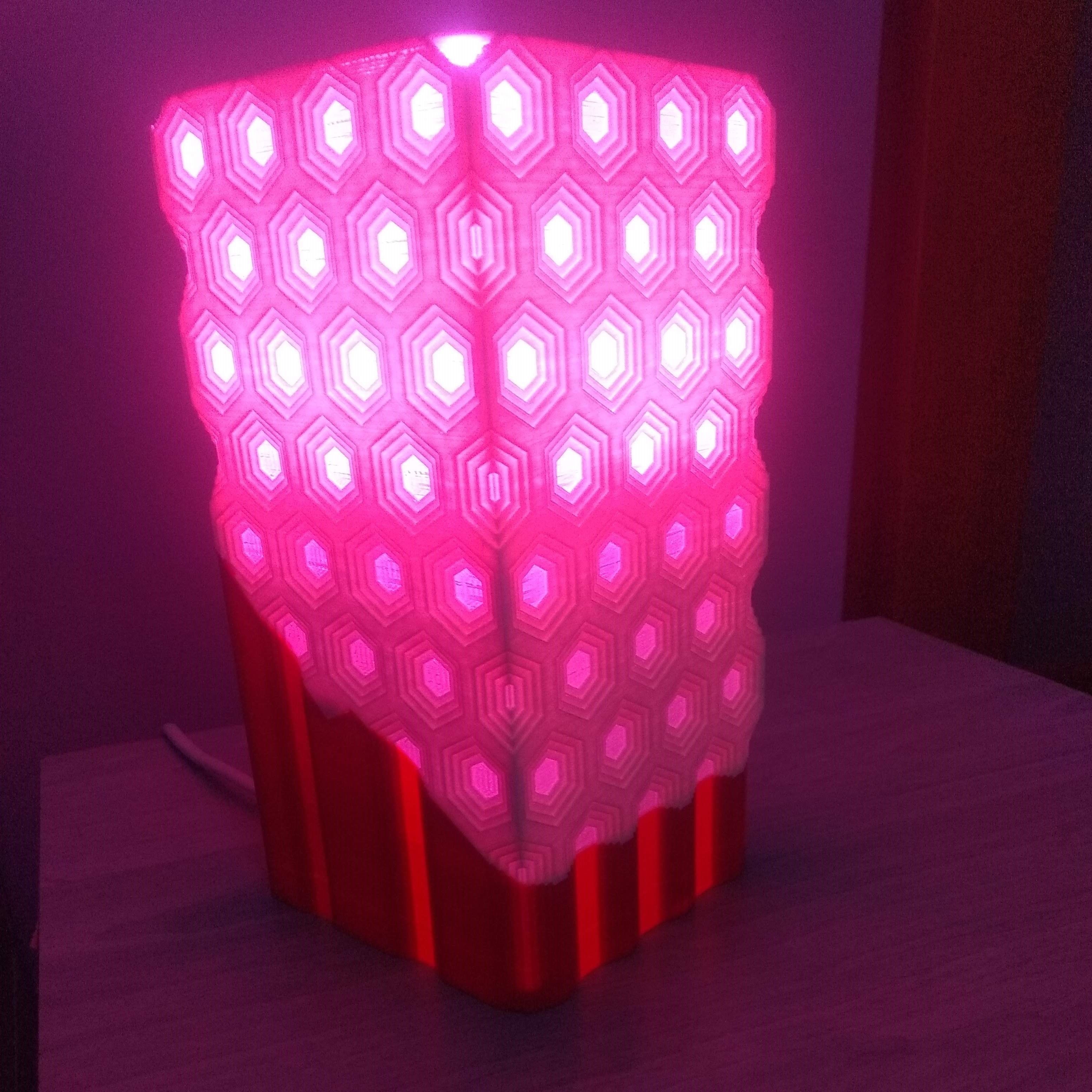 desk lamp hex  3D print model_4