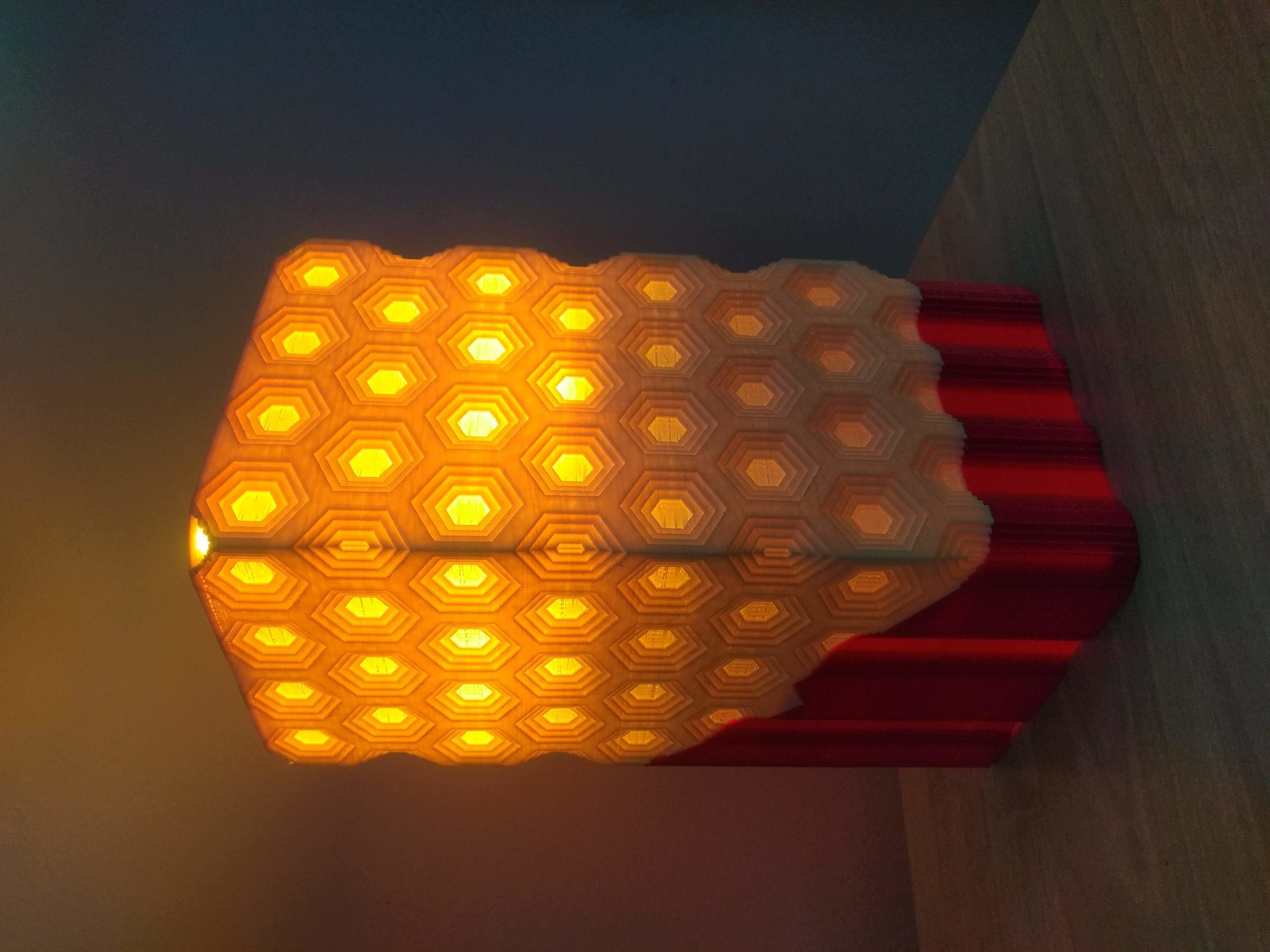 desk lamp hex  3D print model_10