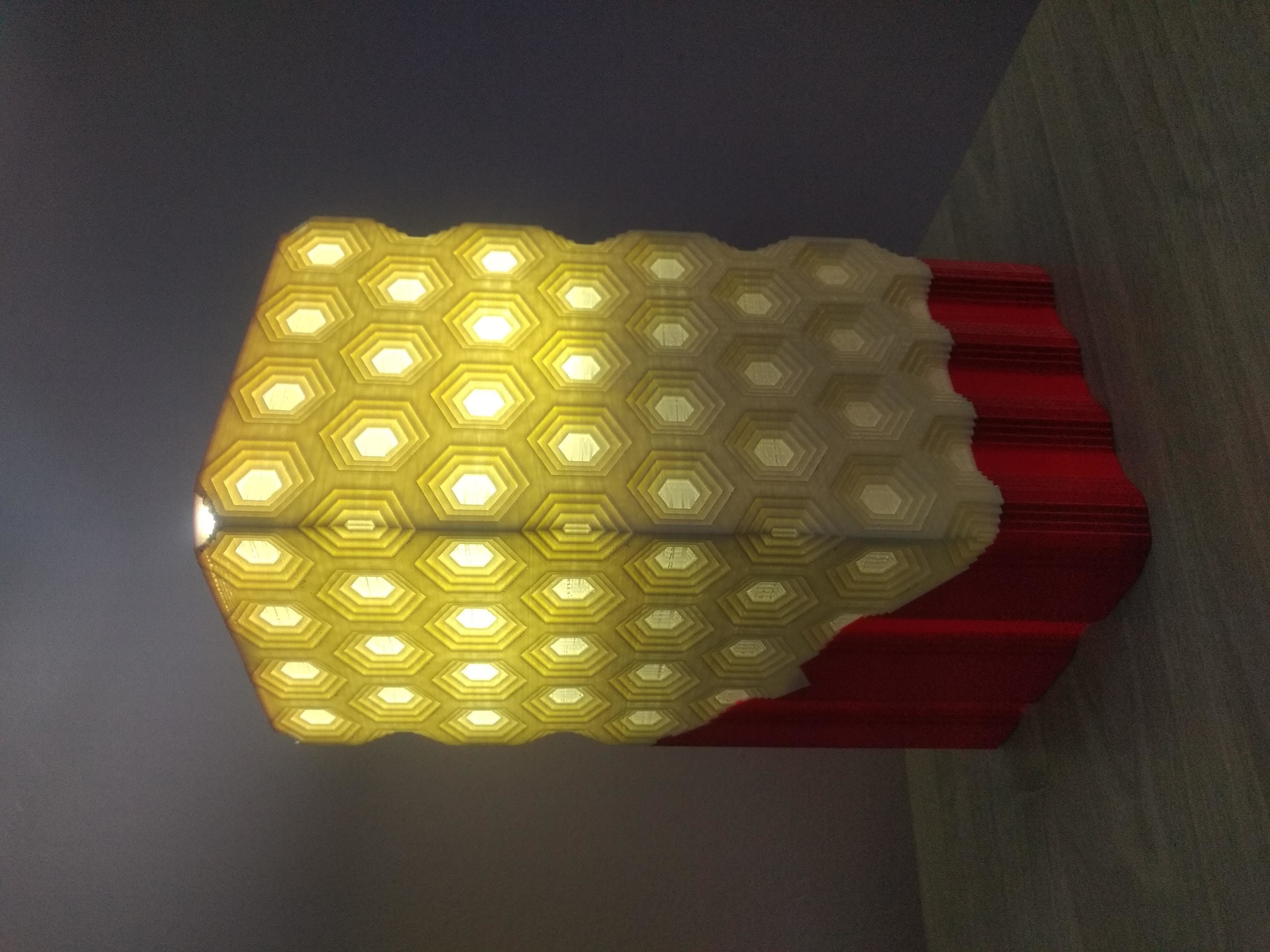 desk lamp hex  3D print model_8