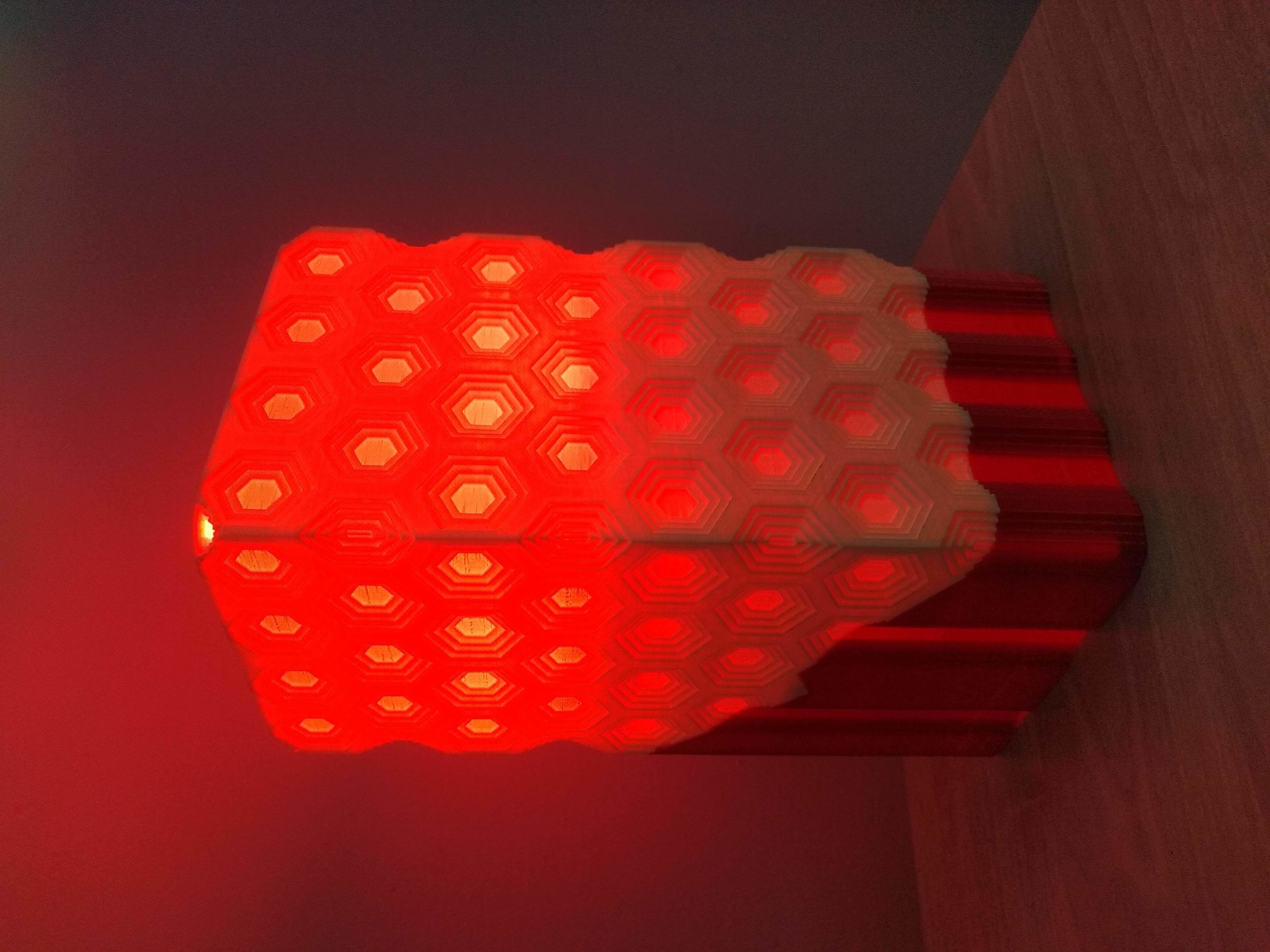 desk lamp hex  3D print model_11