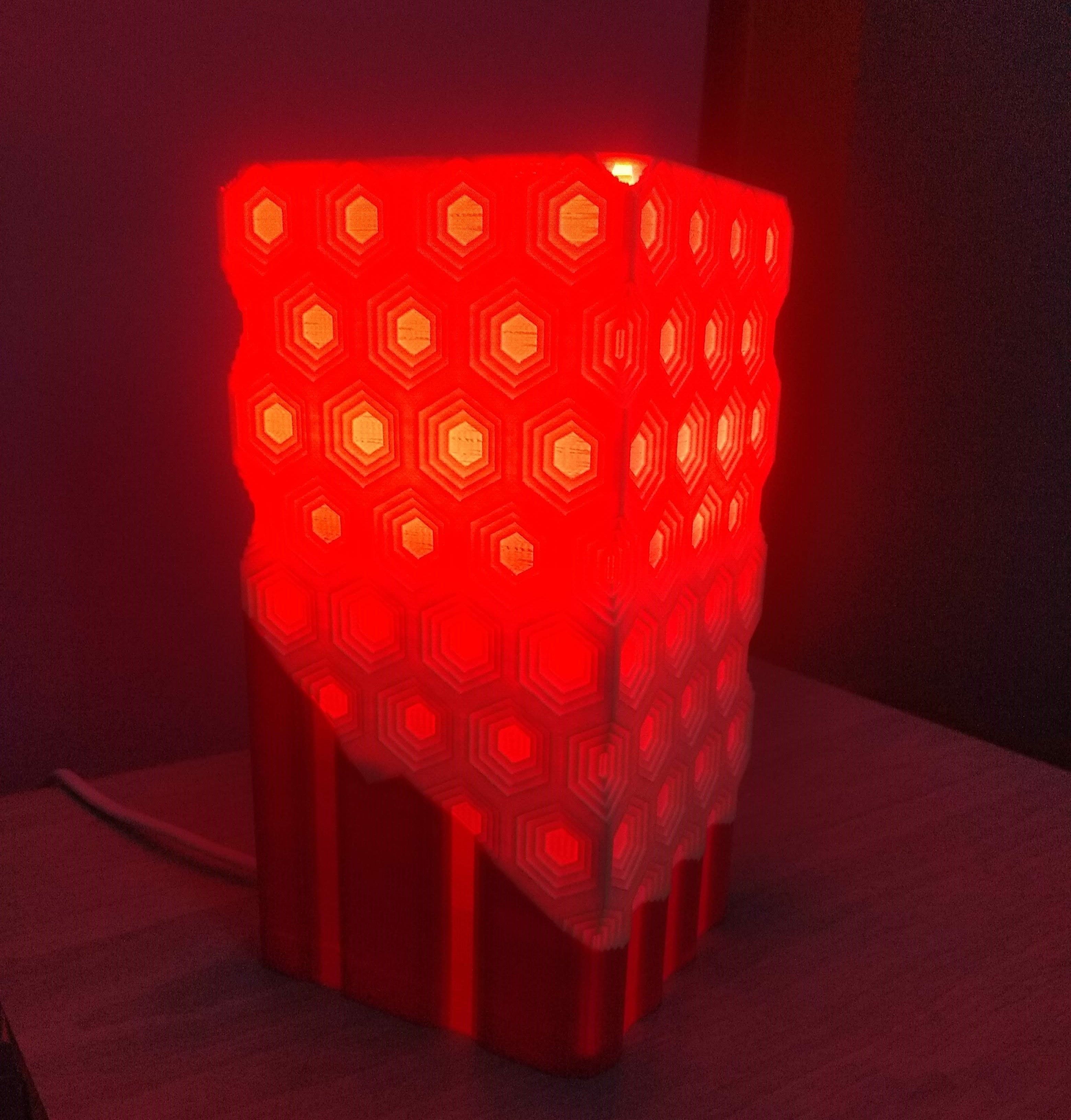 desk lamp hex  3D print model_3