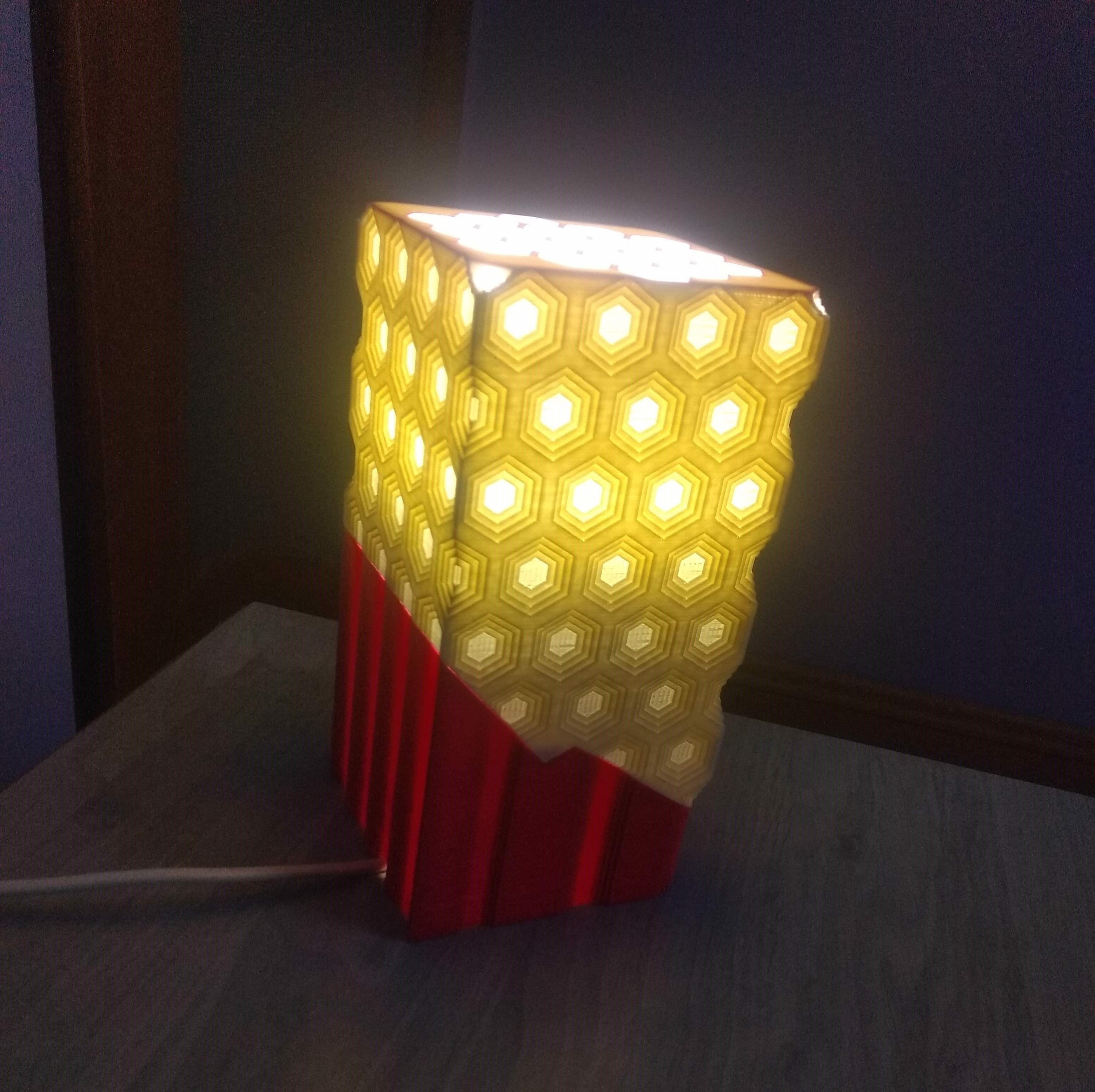 desk lamp hex  3D print model_1