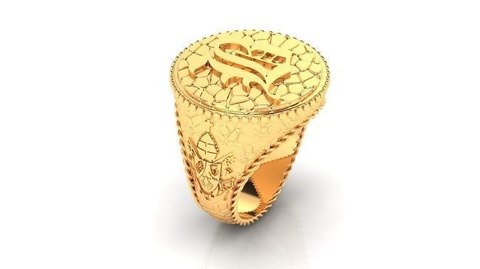 RING LETRA B  PAPA 3D print model