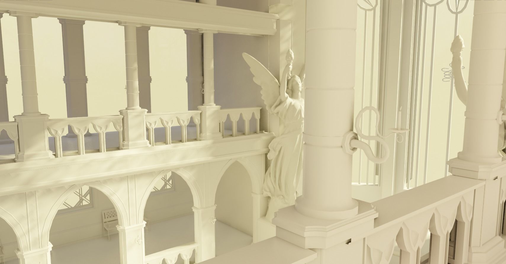 medieval palace  3D model_5