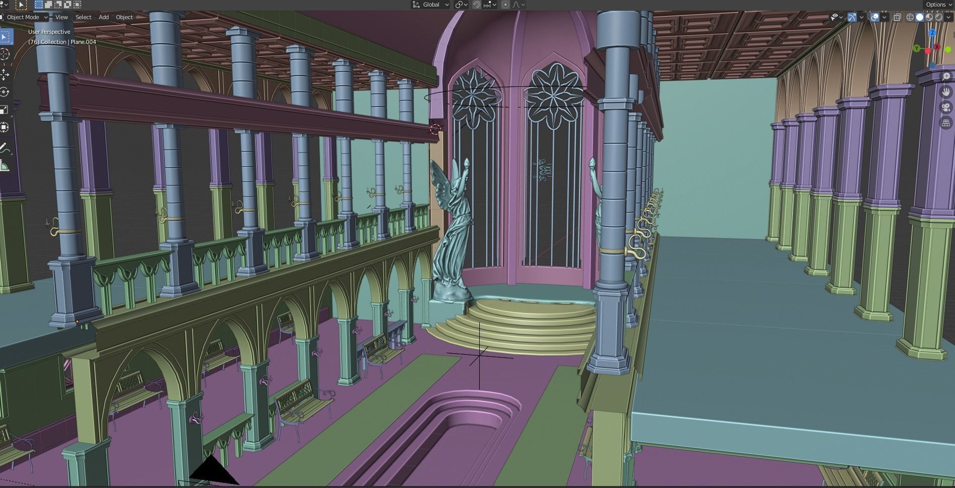 medieval palace  3D model_8