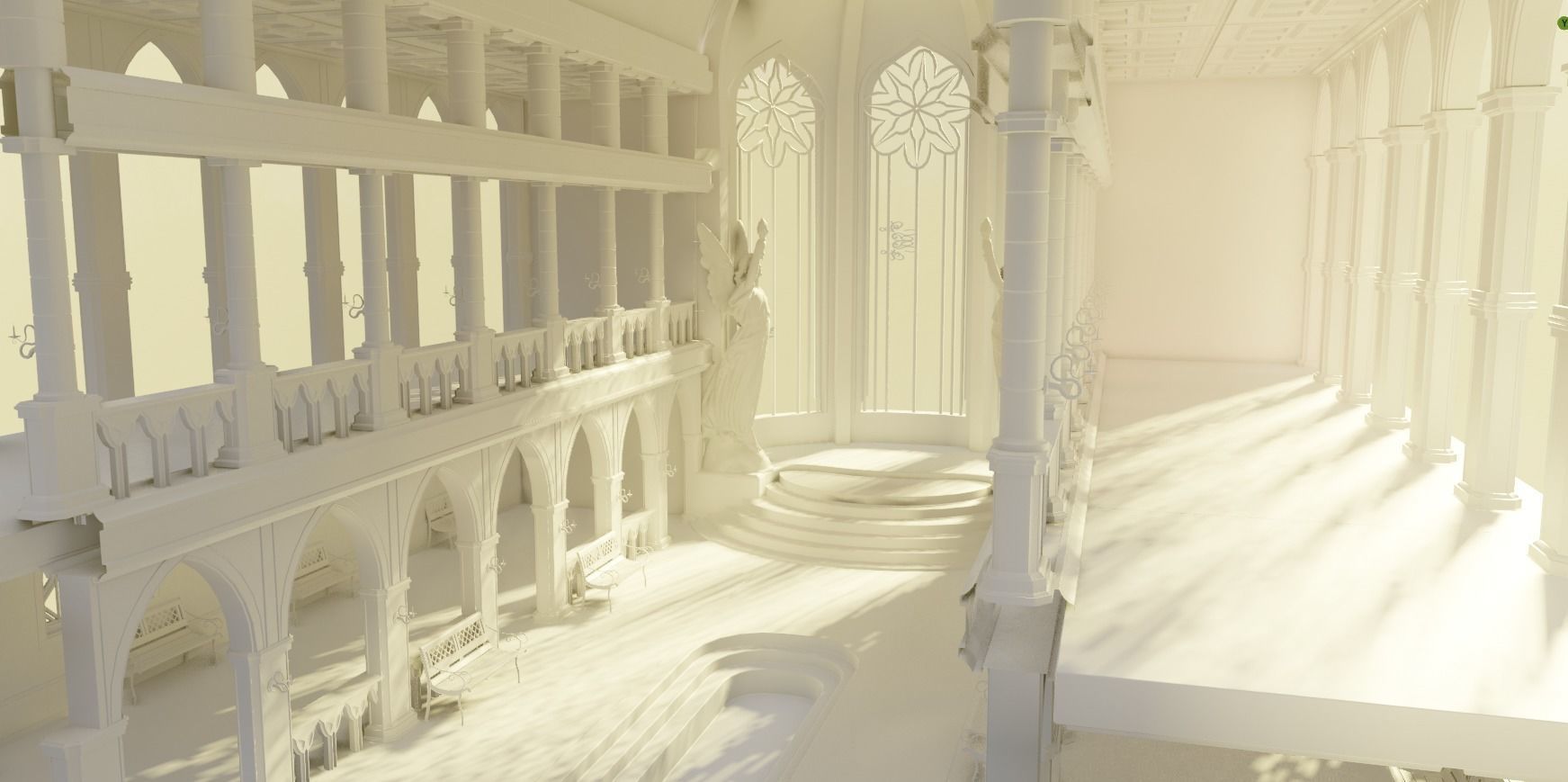 medieval palace  3D model_1
