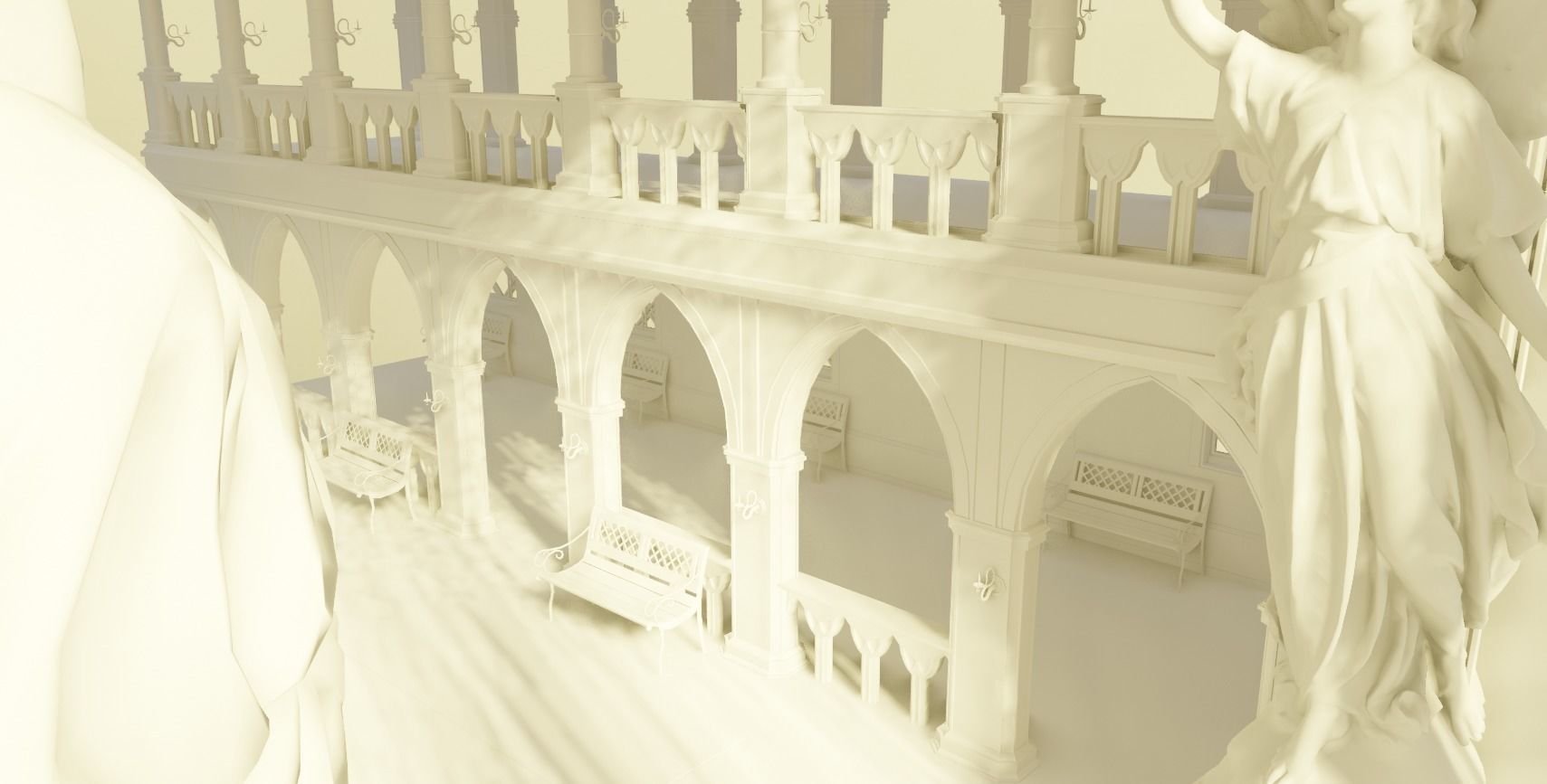 medieval palace  3D model_6