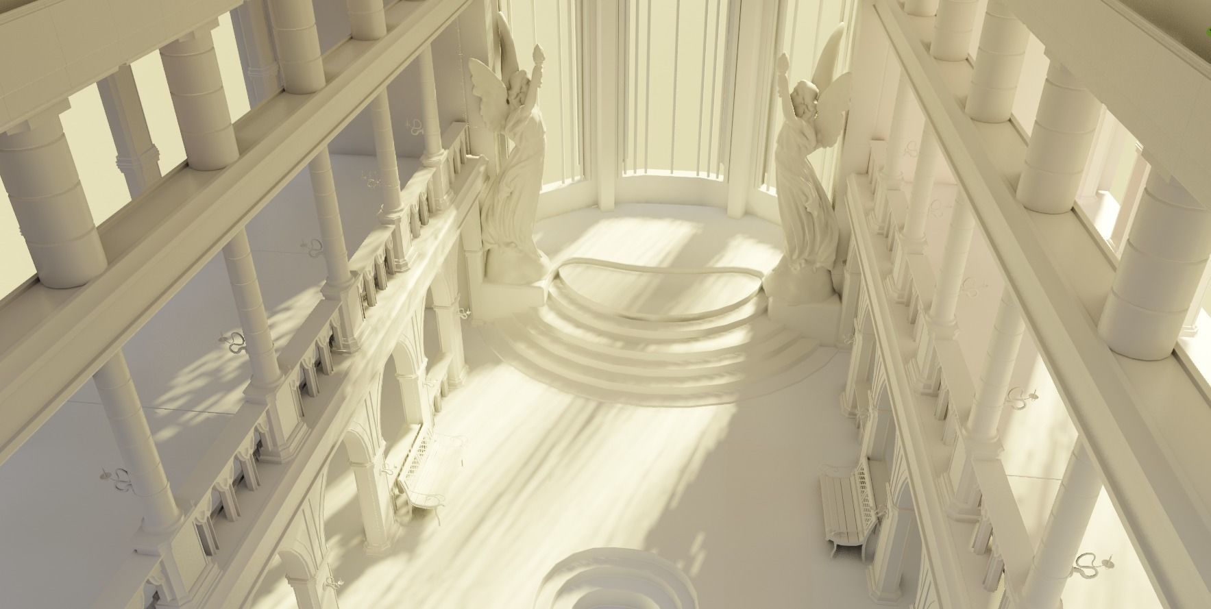 medieval palace  3D model_2